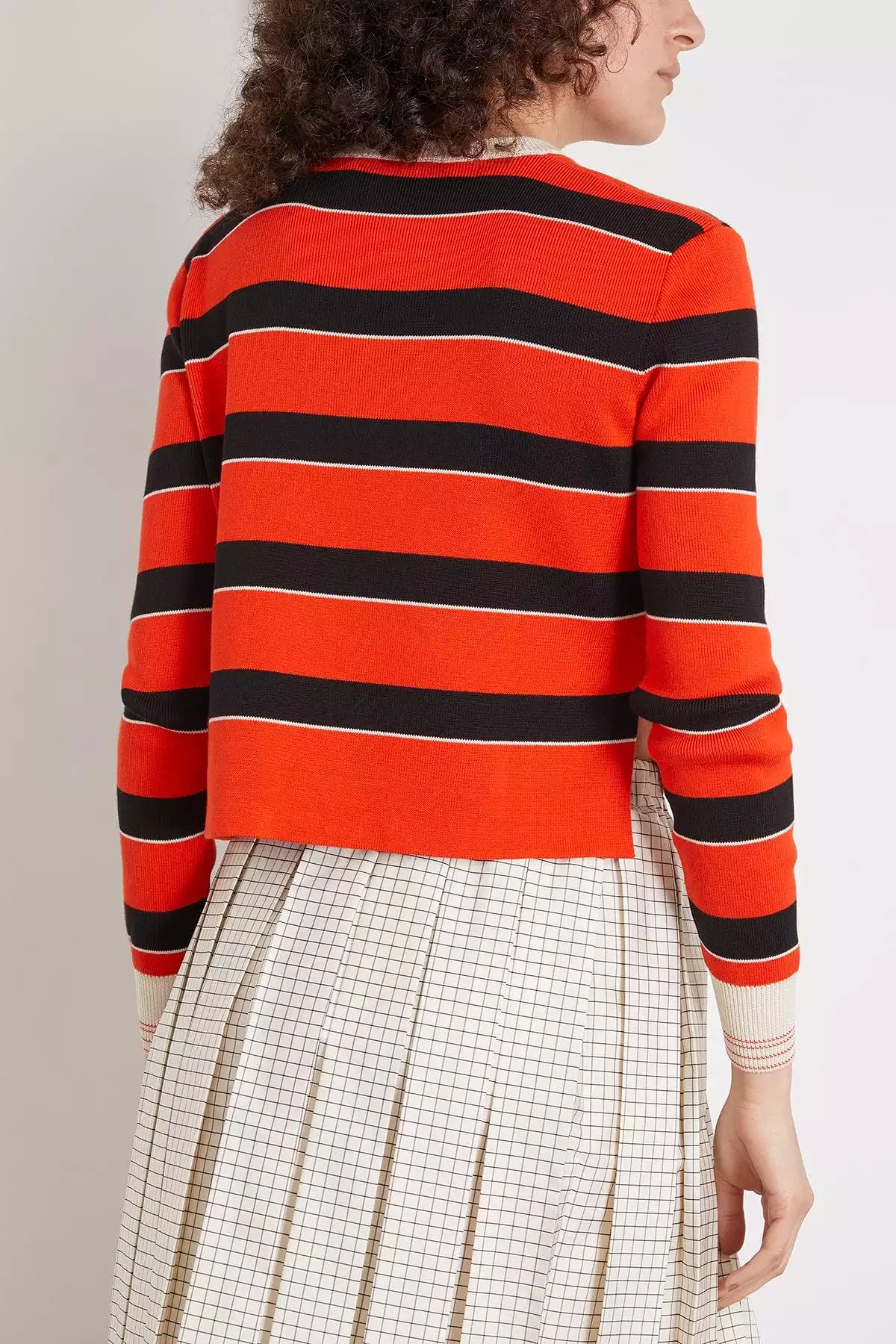 Striped Knit Sweater in Red Line