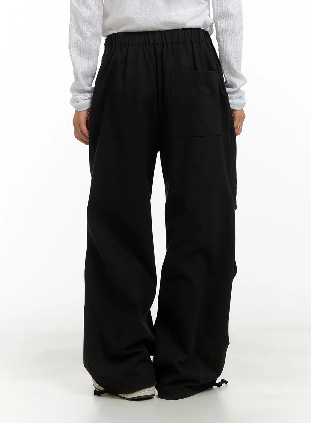 Stud String Wide Cargo Pants CA404