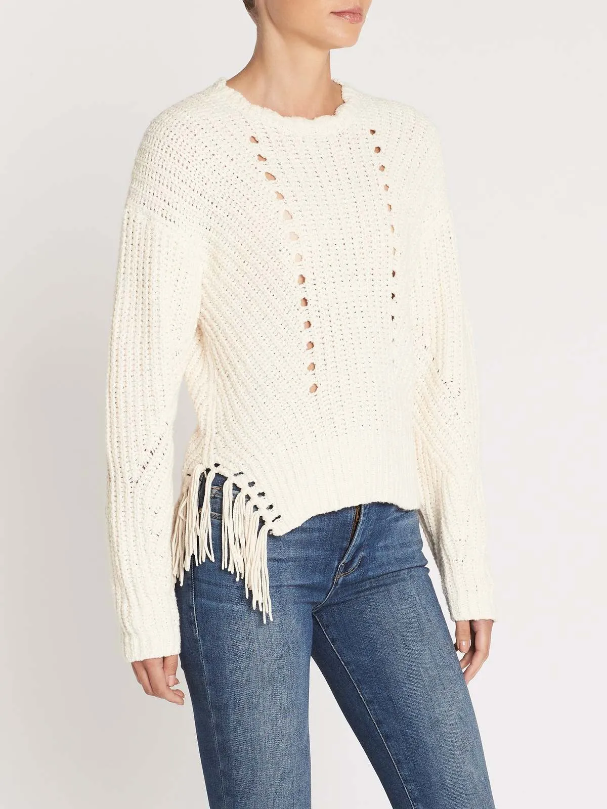 Taelar Crew Neck Sweater - Porcelaine