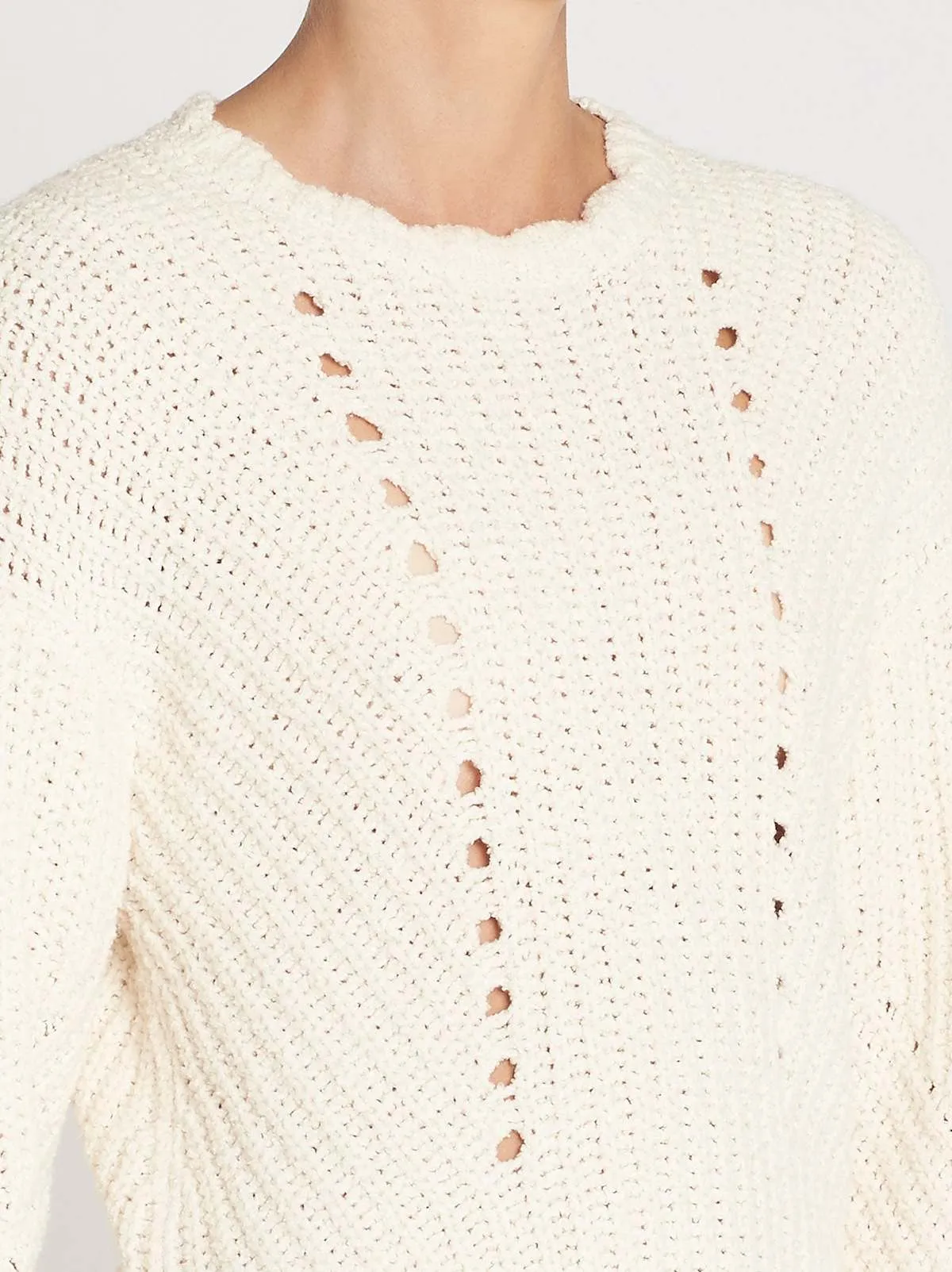 Taelar Crew Neck Sweater - Porcelaine