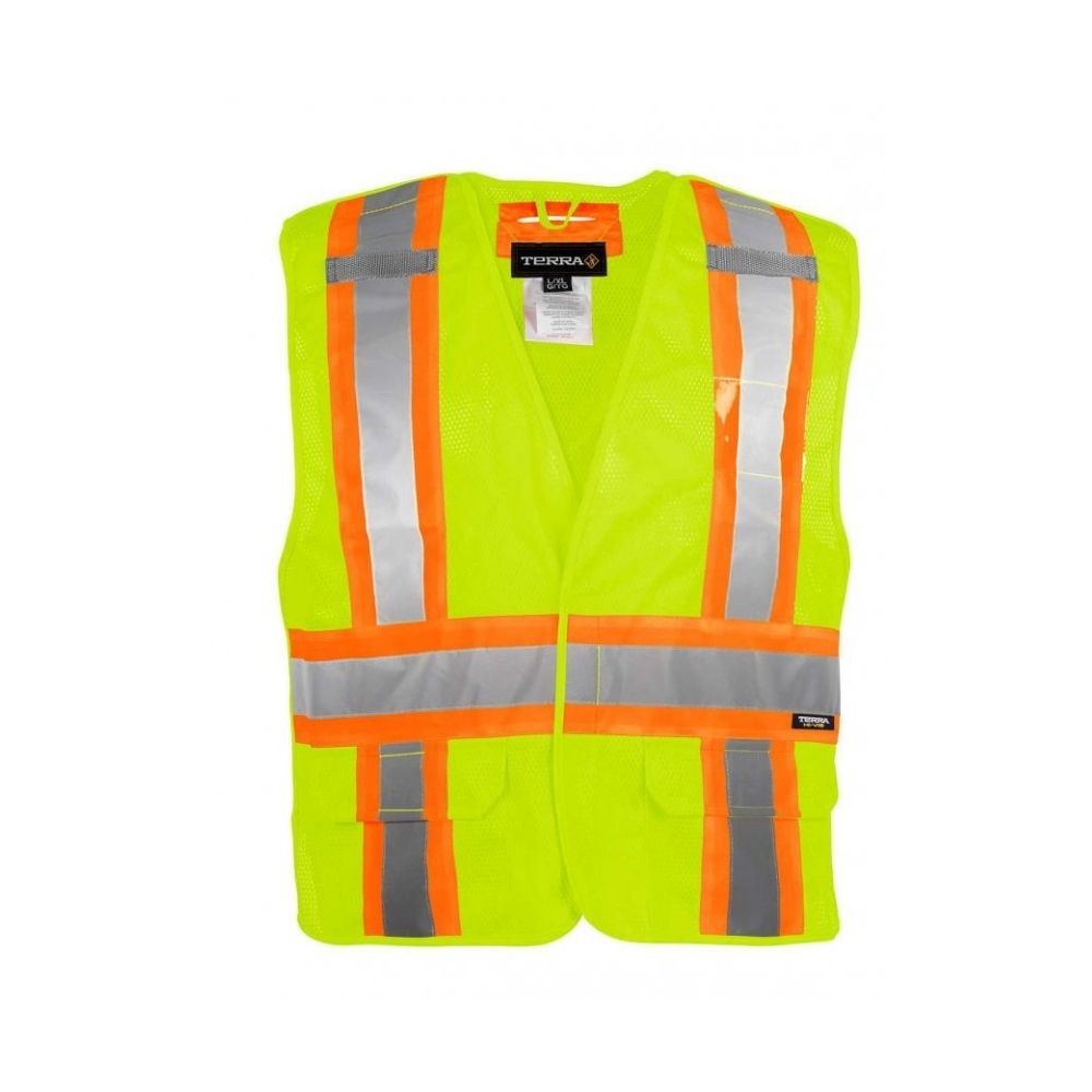 Terra Hi-Vis 5 Point Tear Away Vest - Yellow 116523YL