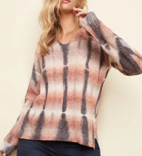 Tie Dye V-Neck Sweater