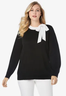 Tie-Neck Sweater