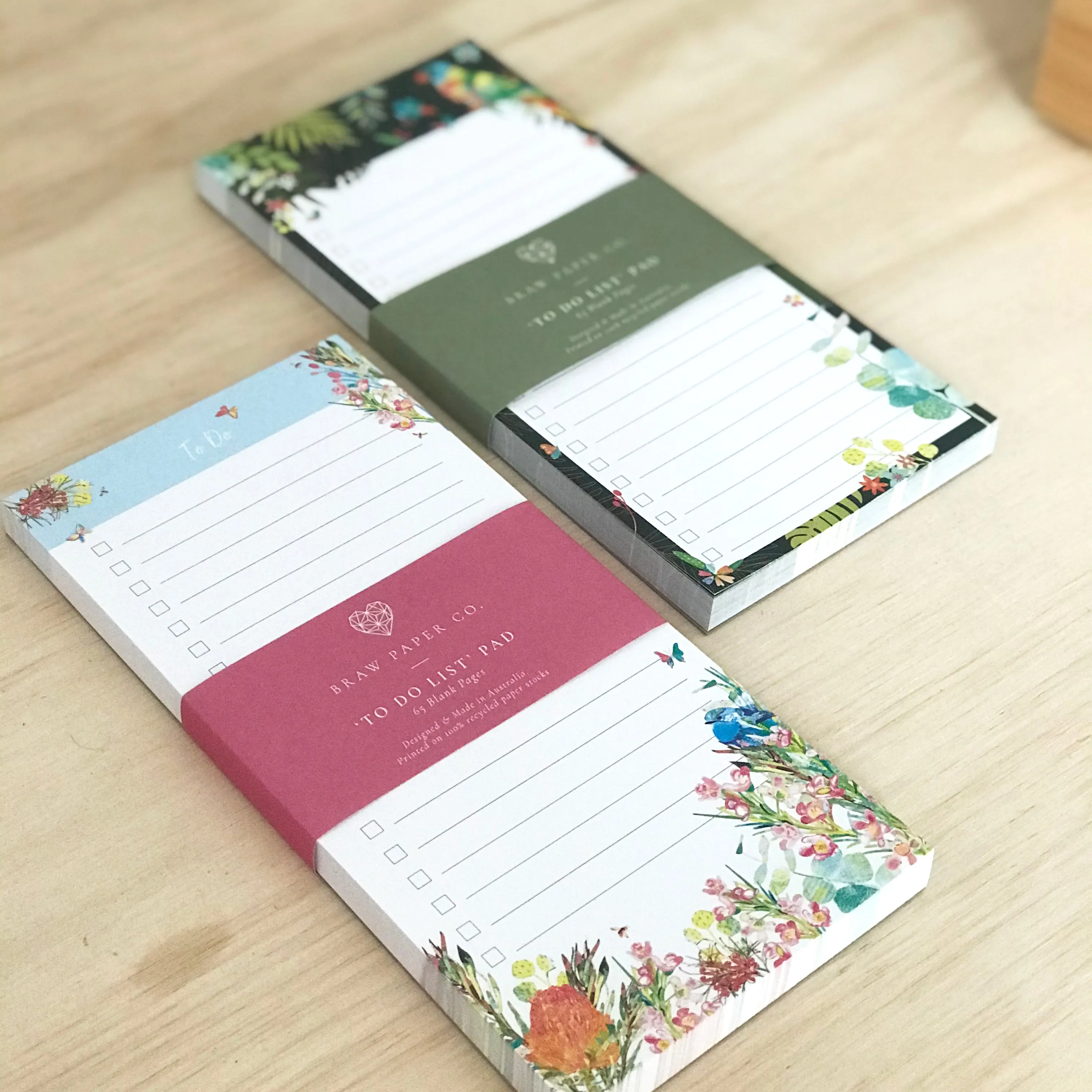 'To Do List' Notepad - 'Spring Bush Birds'