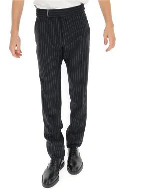 Tom Ford Buckle Detail Pinstriped Pants