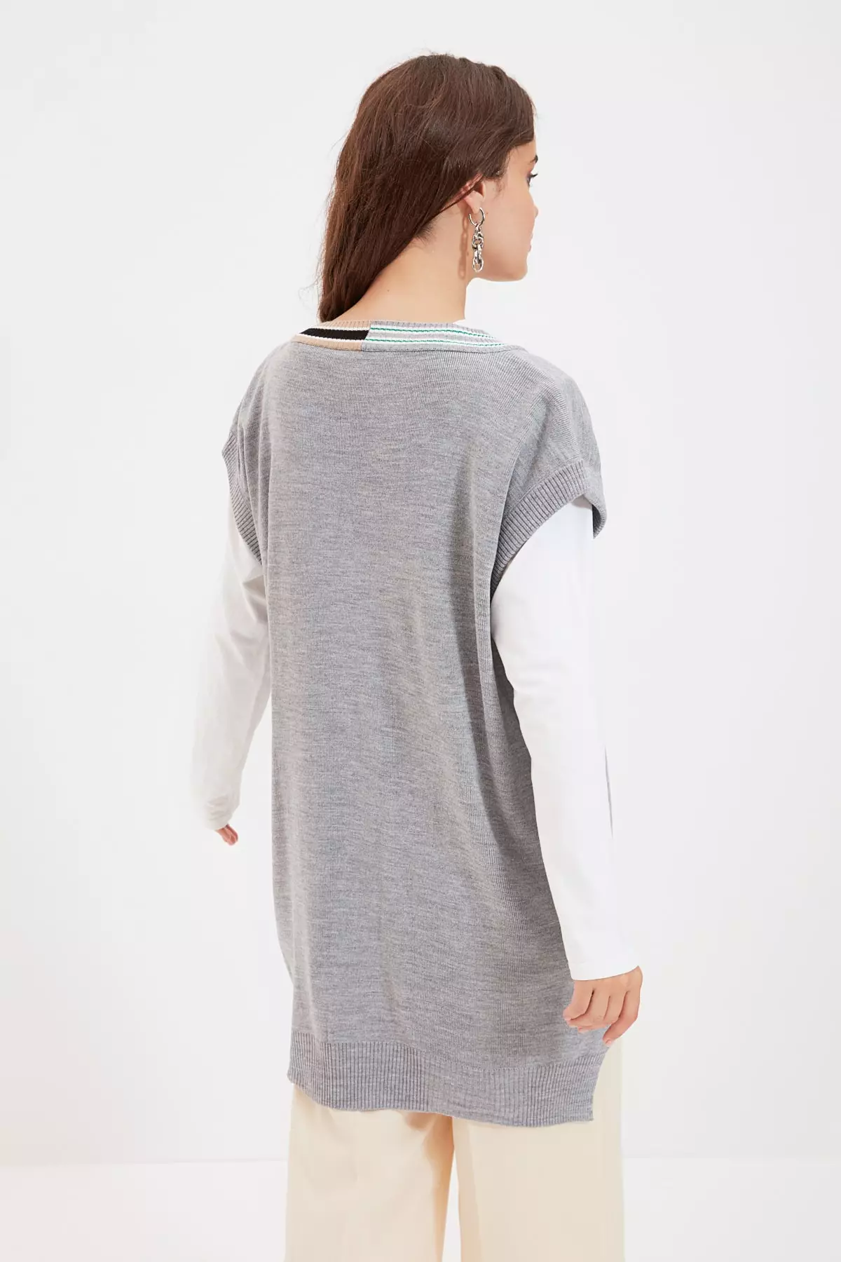 Trendyol MODEST V-Neck Sweater