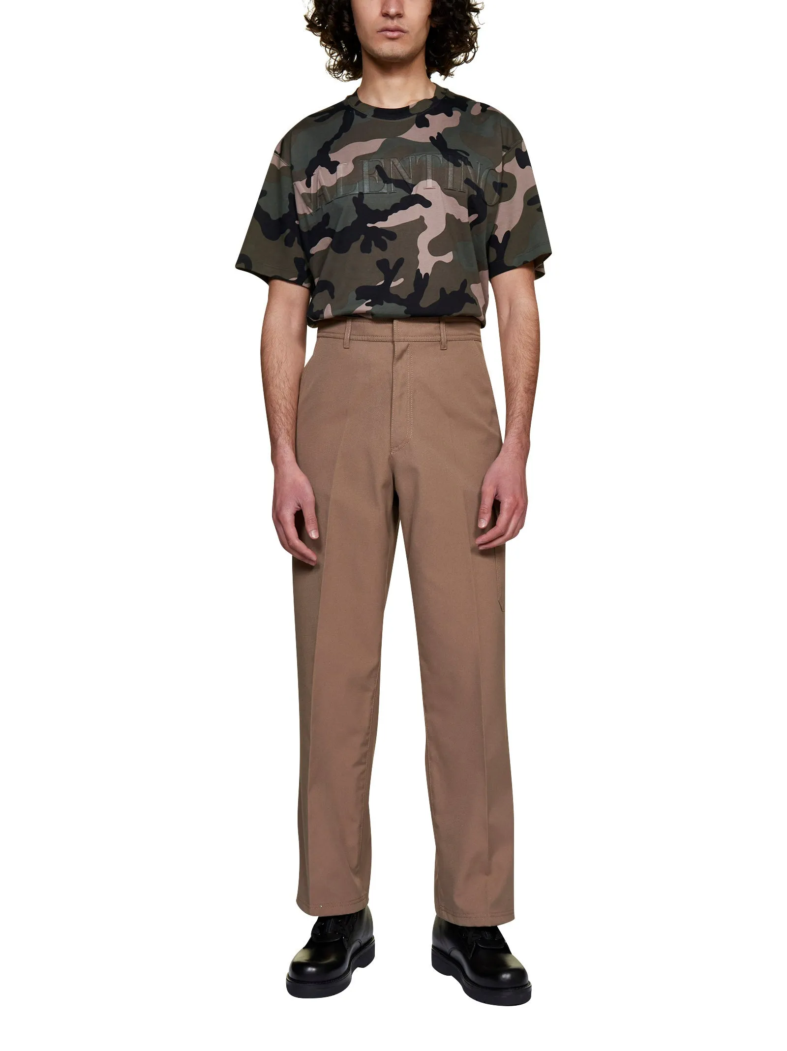 Valentino Button Detailed Straight Leg Pants