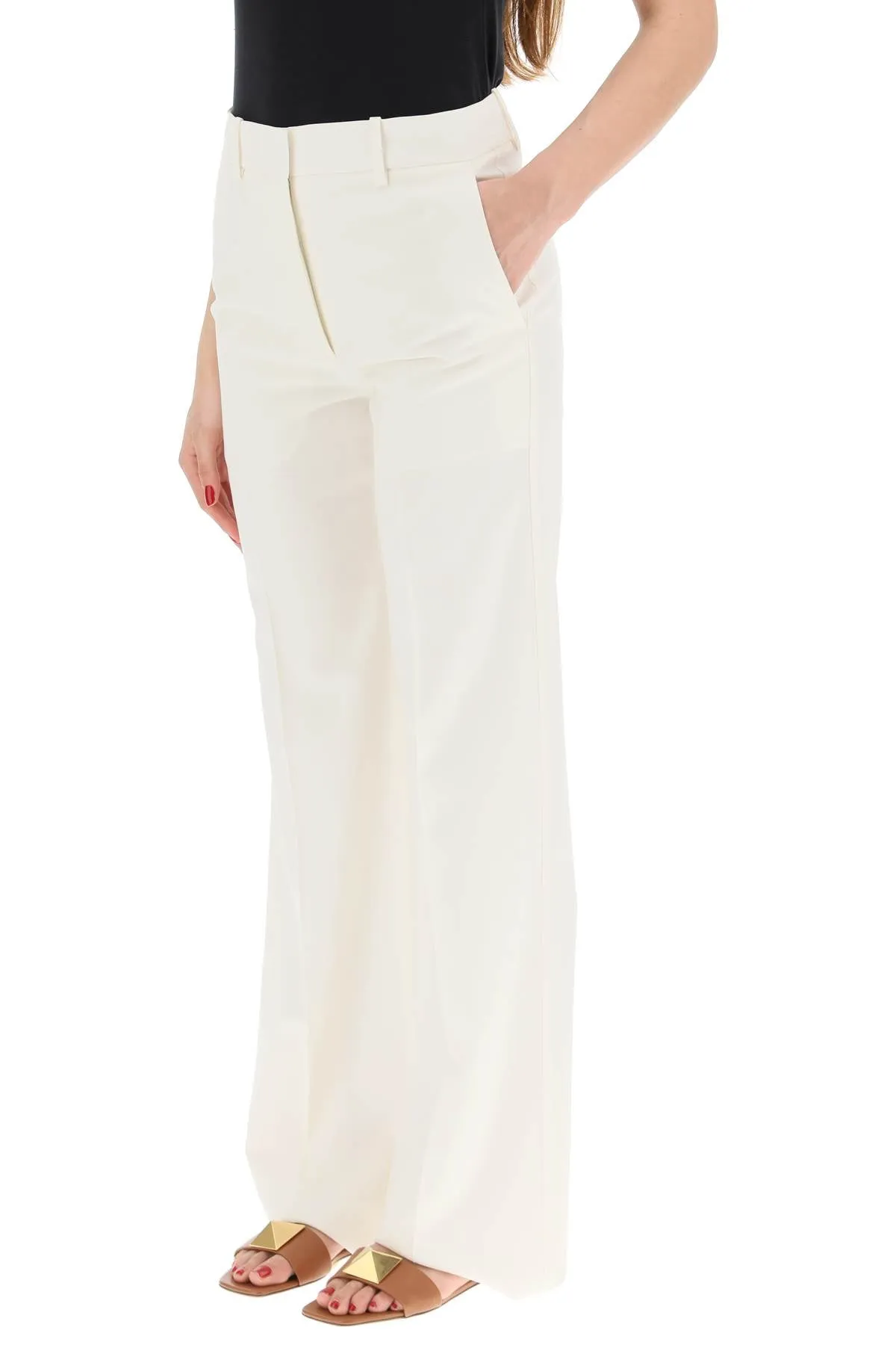 Valentino High Waist Wide Leg Pants