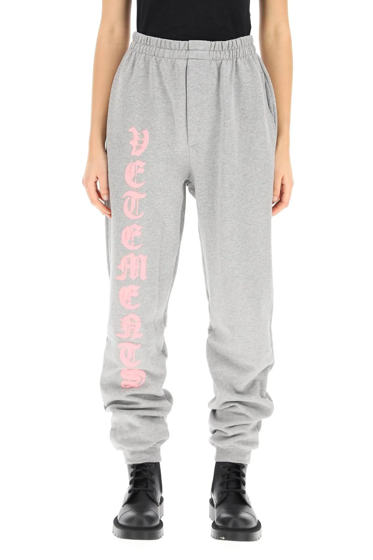 Vetements Logo Printed Elastic Waist Pants