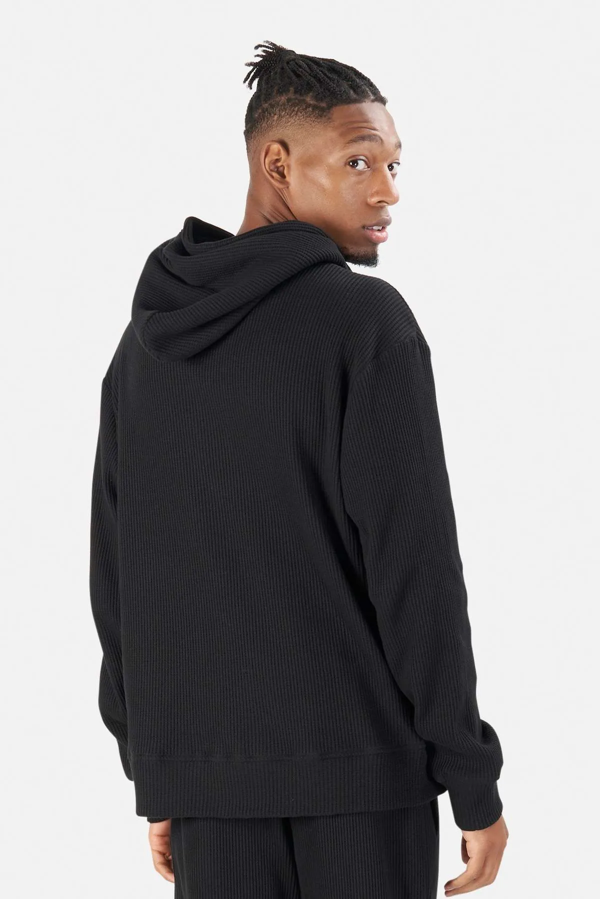 Waffle Hoodie - Black