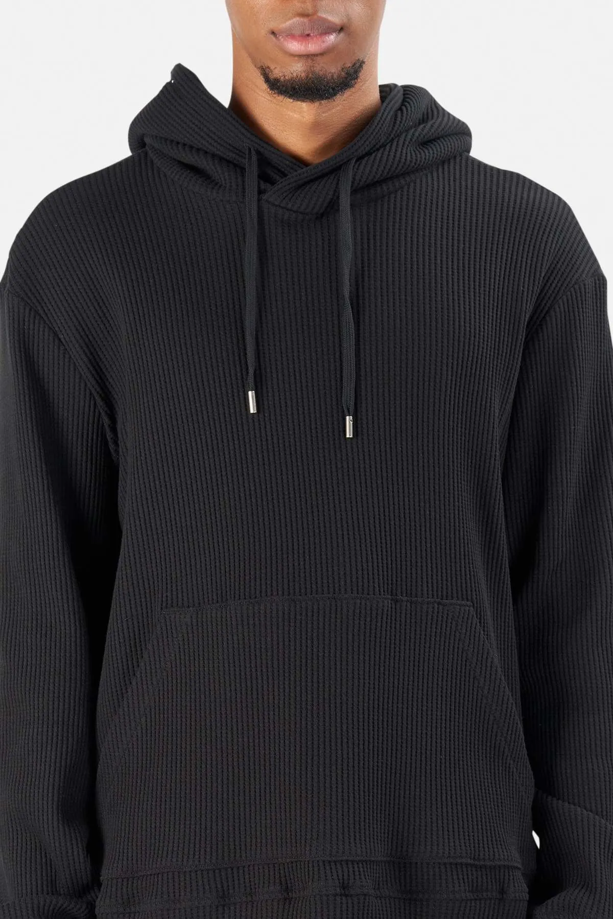 Waffle Hoodie - Black