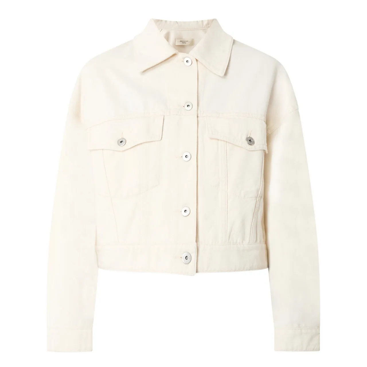 WEEKEND MAX MARA Cropped Denim Jacket - Cream