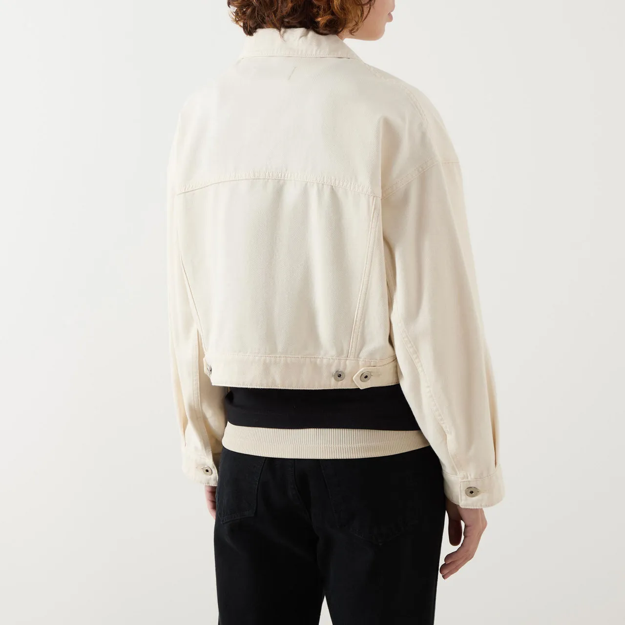 WEEKEND MAX MARA Cropped Denim Jacket - Cream