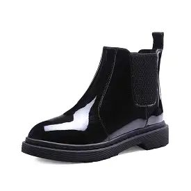 Women's Rubber Ankle Boots Round Toe Waterproof Rainboots Summer Martin Boots Camping Walking Hiking