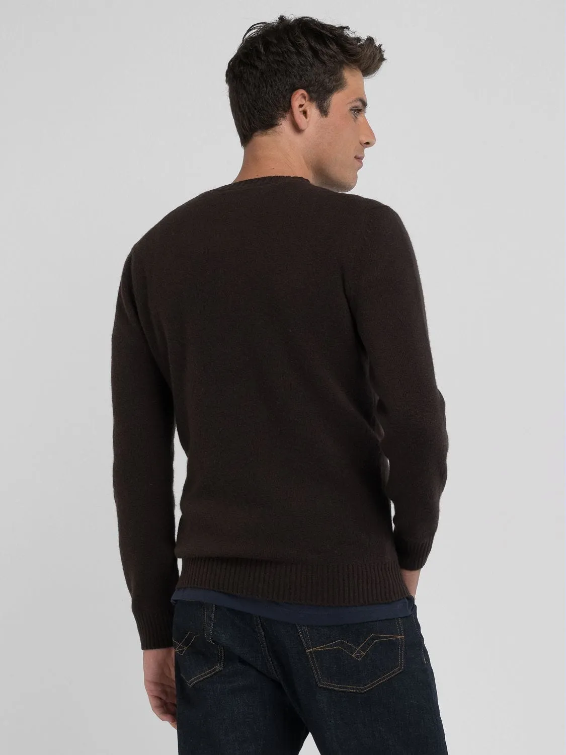 WOOL-BLEND CREW-NECK SWEATER