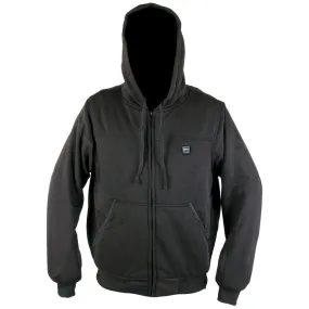 Xelement XS-594 Men's Zipper Front Black Heated Fleece Hoodie