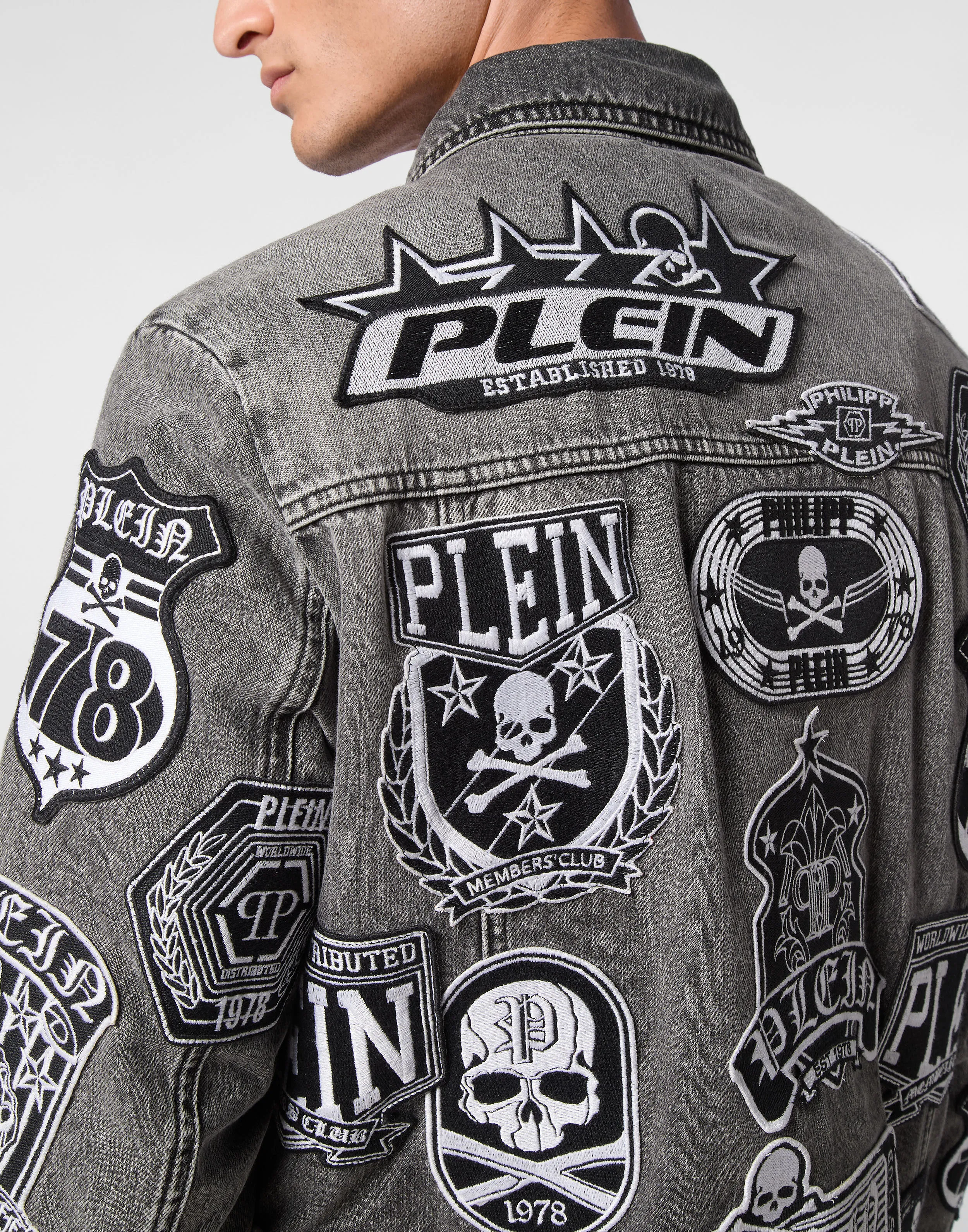 Zipped Denim Jacket Patches